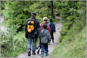 Walking with family - 
