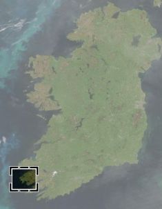 Ireland satillite map