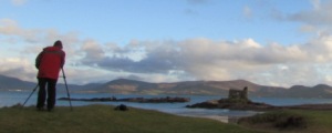 photographer in the kerry dark sky reserve