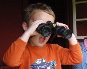 boy  with binoclusrs kerry dark sky reserve