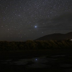 Sirius reflected in water puddle - Buffer Zone - credit Padraig Sands