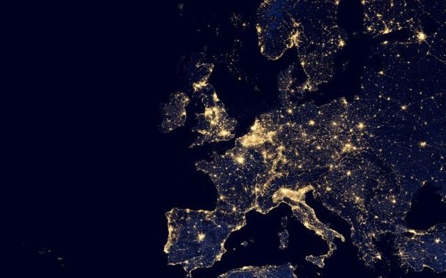 Europe at night