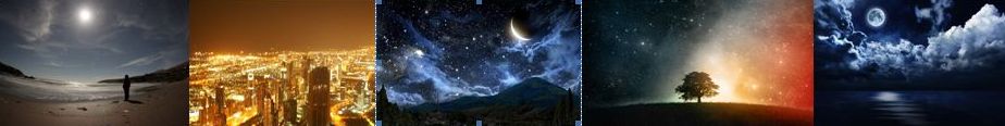 Night sky collage