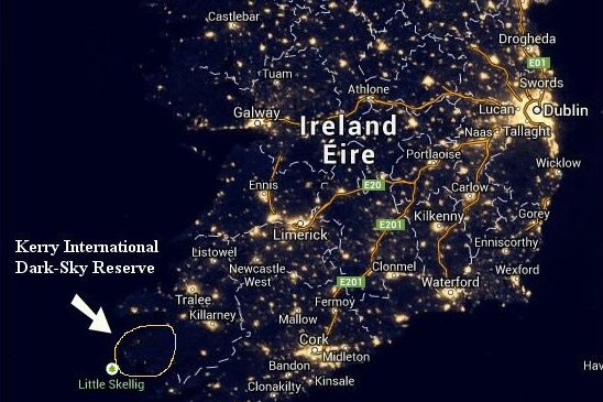 Southern ireland at night