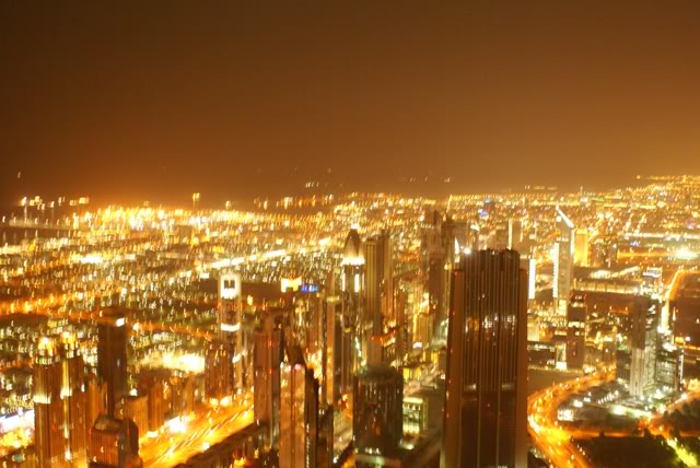 light polluted city